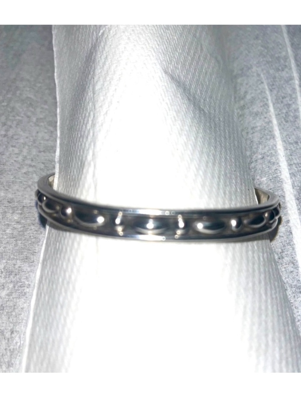 Silver Bangle Bracelet - Authentic Sterling Taxaco Piece